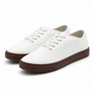 Men's Cotton Classic Sneakers - Lightweight, Breathable & Eco-Friendly Ivory Cream Casual Shoes