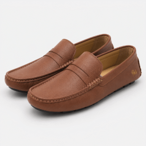Men's Dress Loafers - Lightweight Formal-Casual Tan Slip-Ons